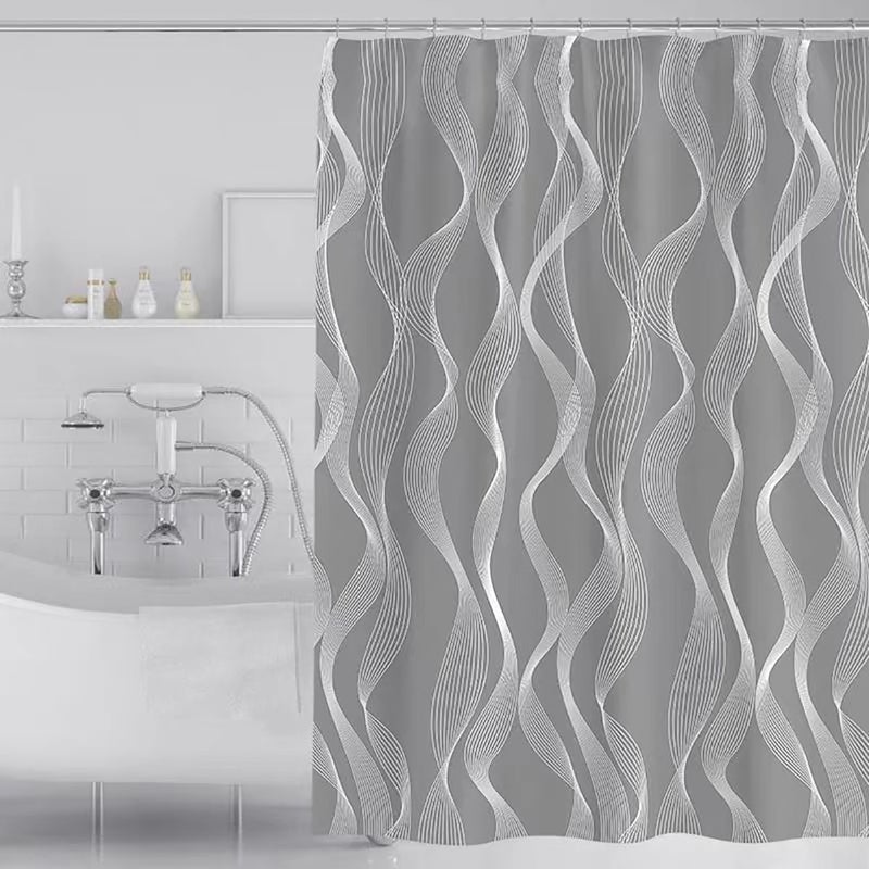 LLSCL Fabric Shower Curtain Liner with Magnets, Waterproof Hotel Quality, 72 x 72 Machine Washable - Image 1